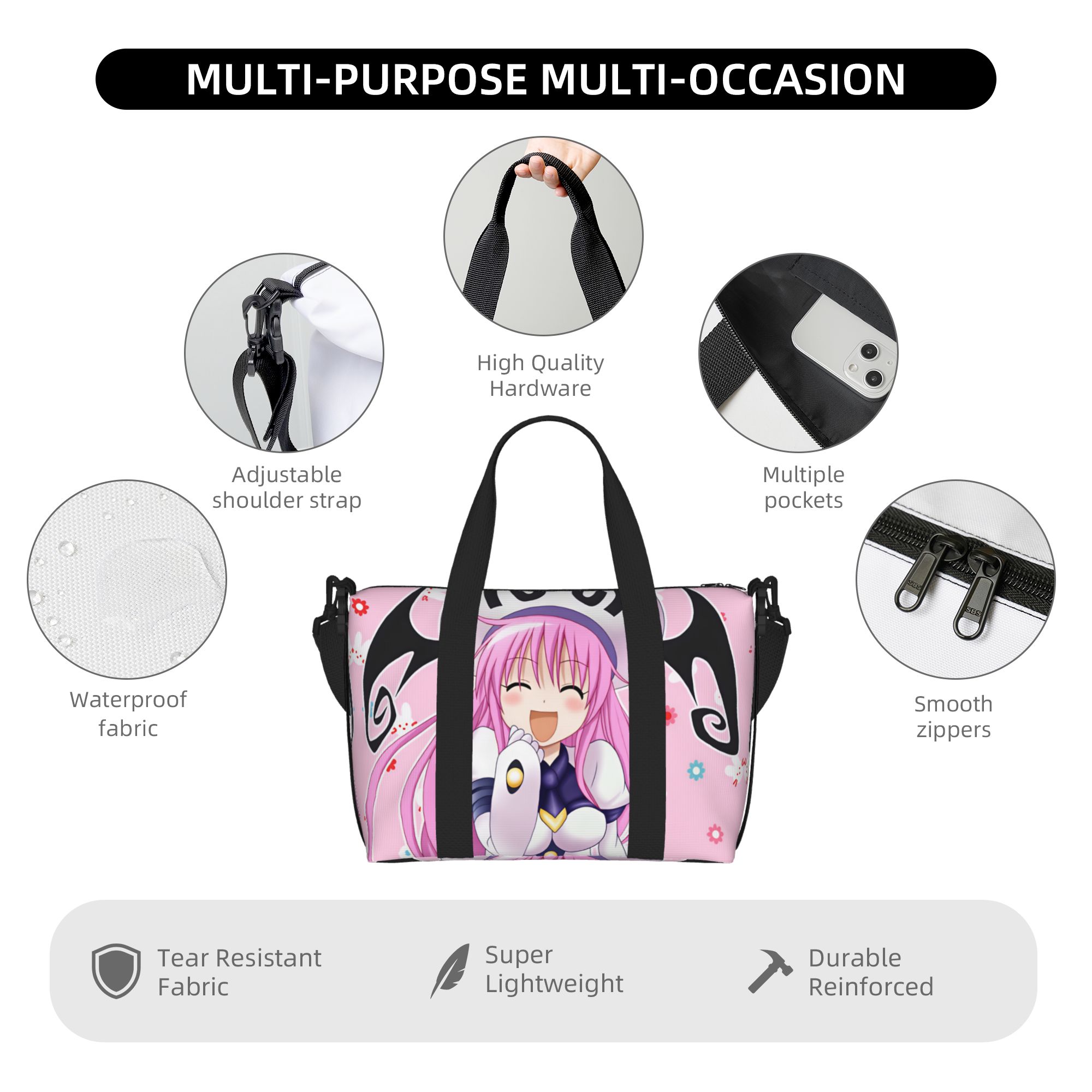 กระเป๋าช้อปปิ้งลายอนิเมะ Lala  - Women Bags Ru บทวิจารณ์และราคา